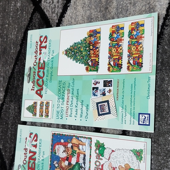 VINTAGE 1997 LOEW CORNELL INDOOR OUTDOOR HOILDAY RUB-ON TRANSFERS BUNDLE - Picture 4 of 16